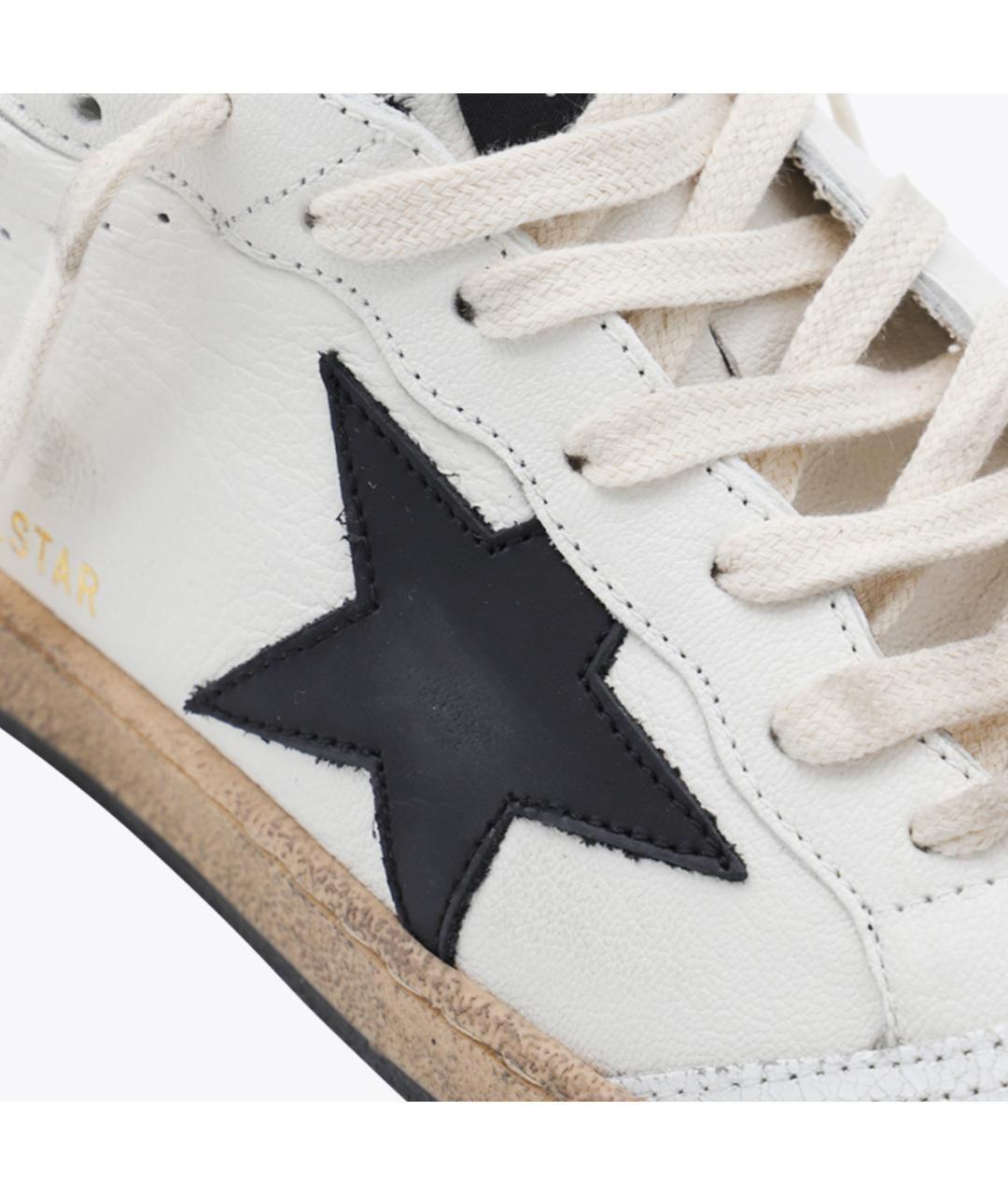 GOLDEN GOOSE DELUXE BRAND Белые кожаные низкие кроссовки / кеды, фото 4