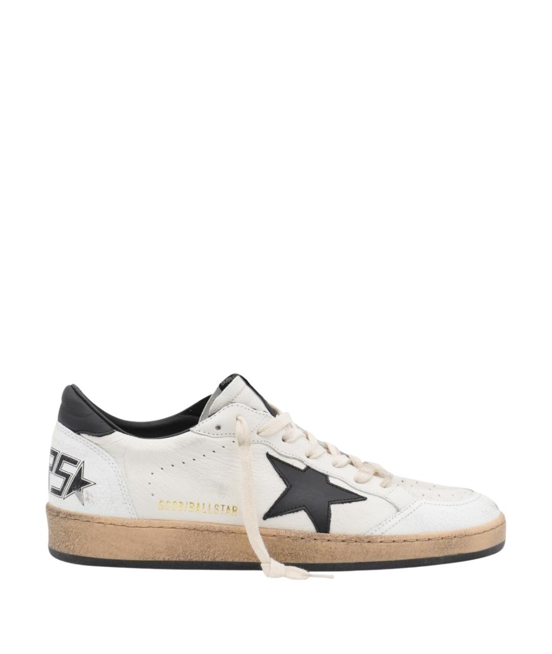 GOLDEN GOOSE DELUXE BRAND Белые кожаные низкие кроссовки / кеды, фото 1