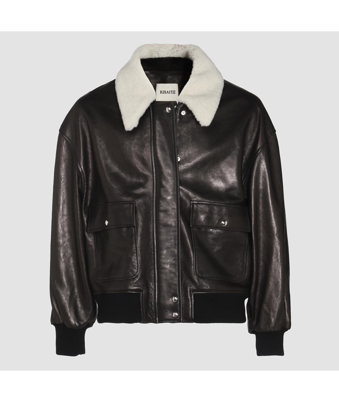 KHAITE Черная кожаная куртка, фото 3