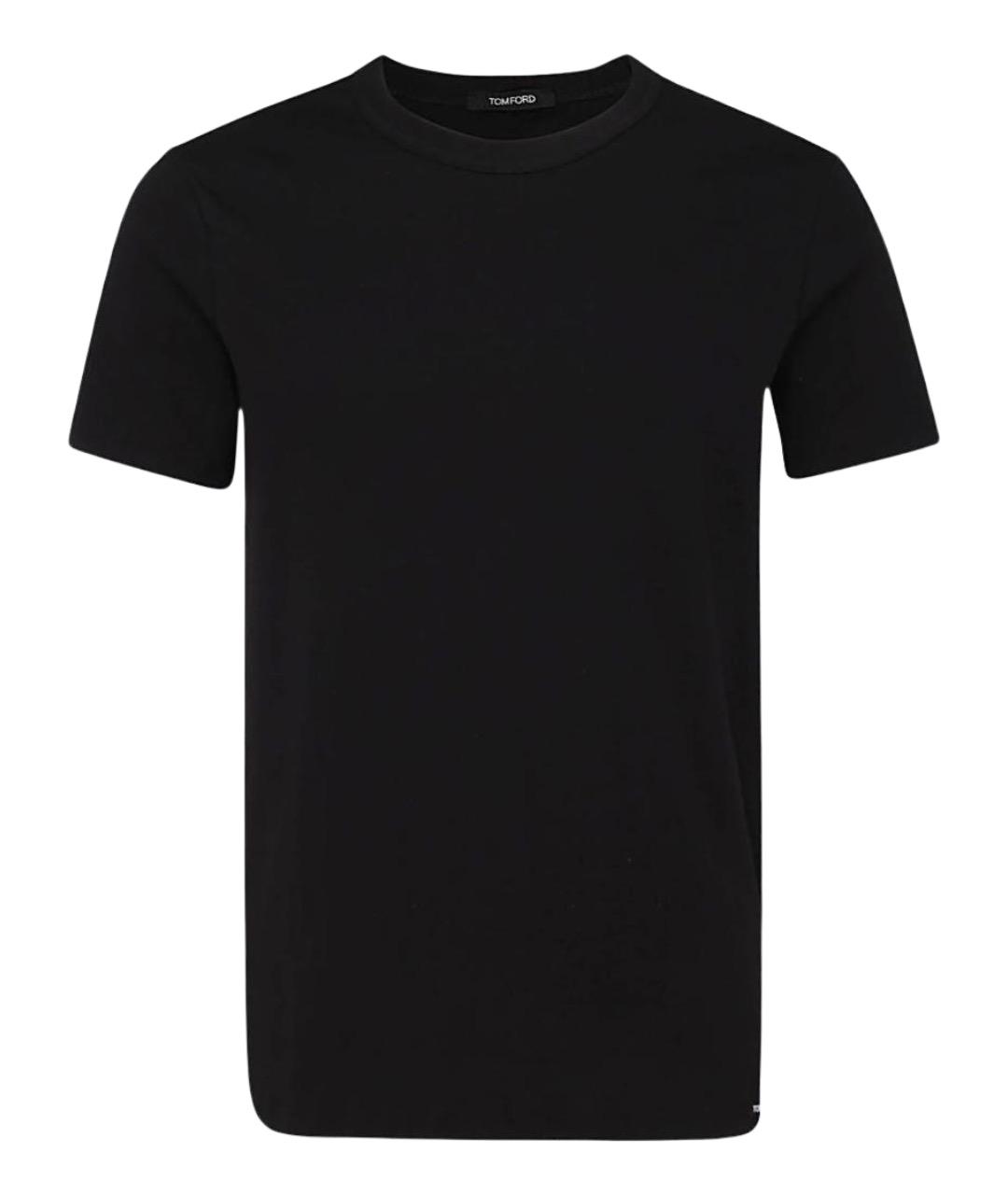 TOM FORD Черная хлопко-эластановая футболка, фото 1