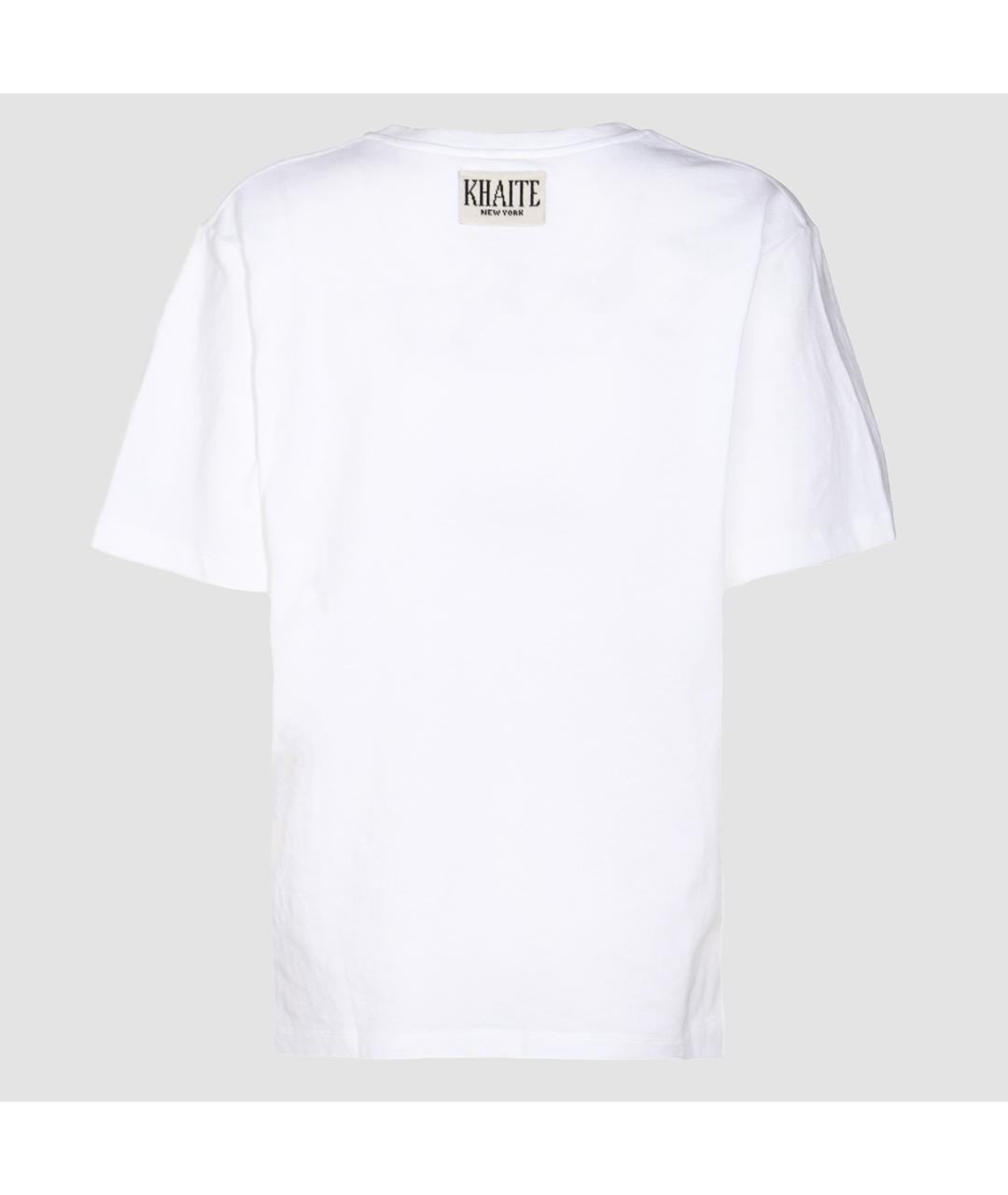 KHAITE Белая хлопковая футболка, фото 2