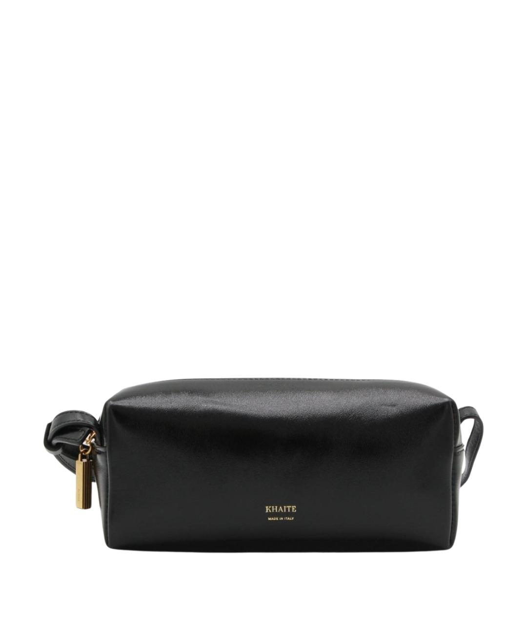 KHAITE Черная кожаная сумка через плечо, фото 1