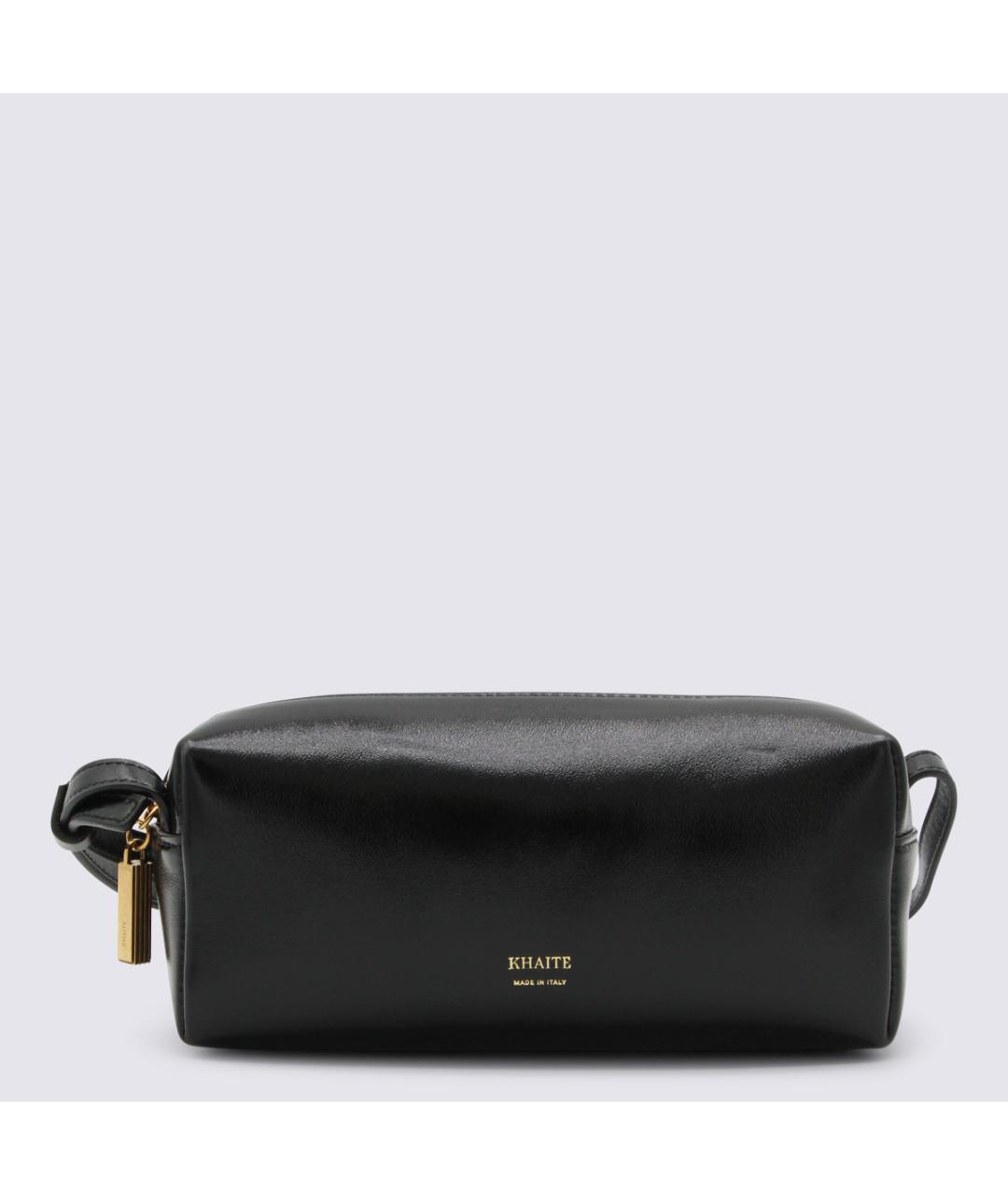 KHAITE Черная кожаная сумка через плечо, фото 5