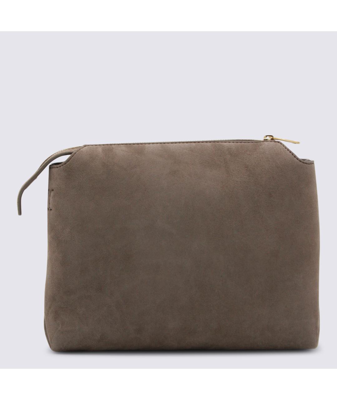 KHAITE Коричневая кожаная сумка через плечо, фото 3