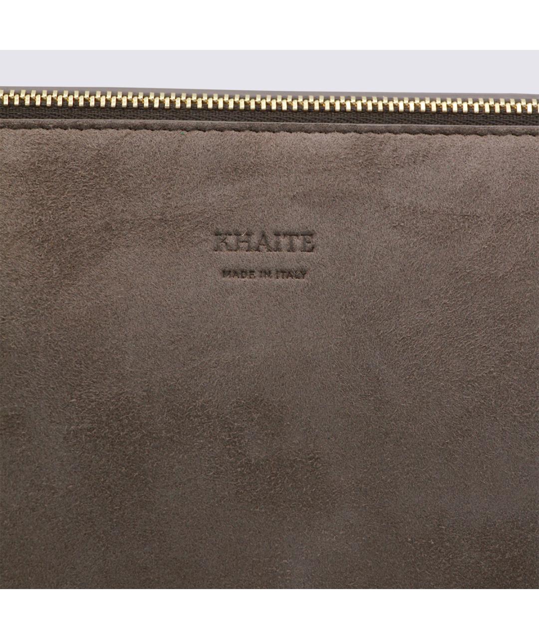 KHAITE Коричневая кожаная сумка через плечо, фото 4