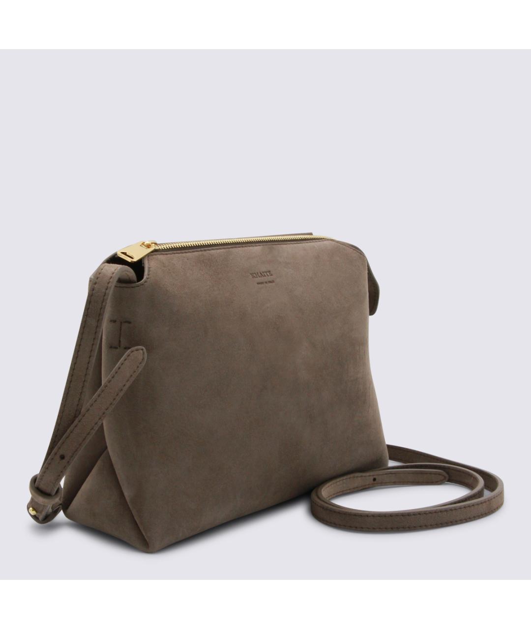 KHAITE Коричневая кожаная сумка через плечо, фото 2