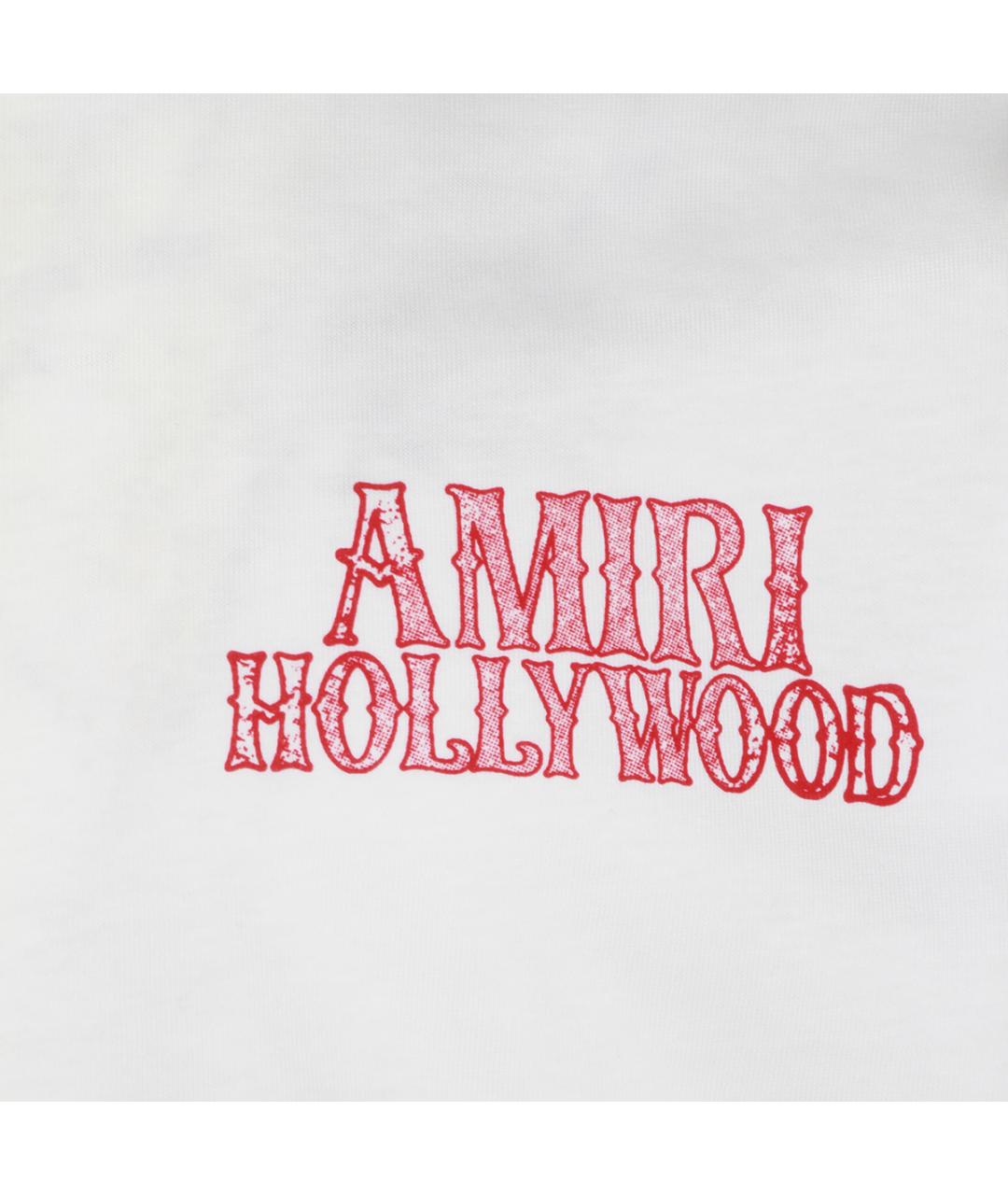 AMIRI Белая хлопковая футболка, фото 3