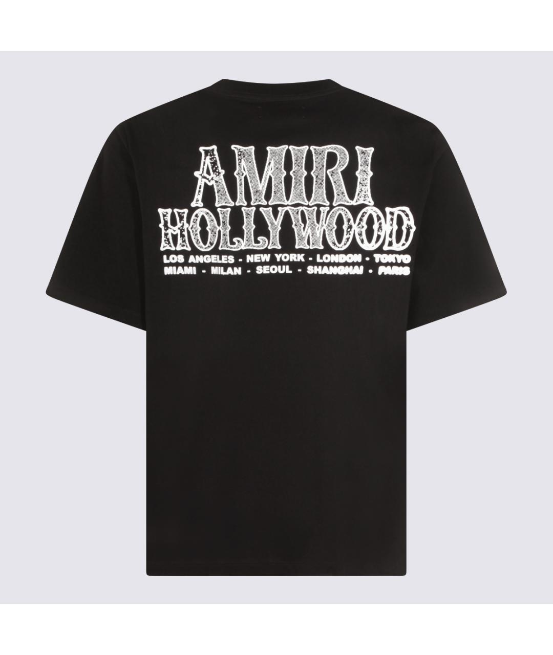 AMIRI Черная хлопковая футболка, фото 2