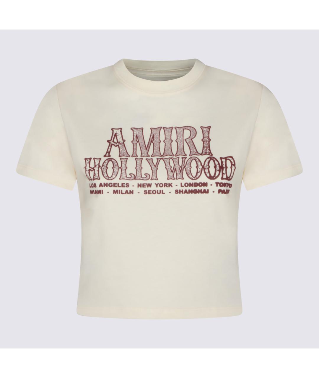 AMIRI Белая хлопковая футболка, фото 4