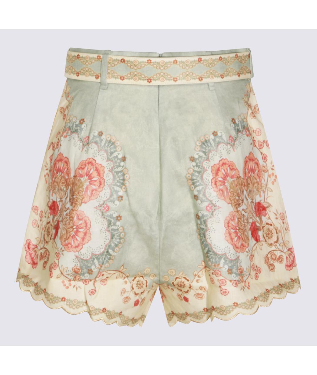 ZIMMERMANN Мульти льняные шорты, фото 2