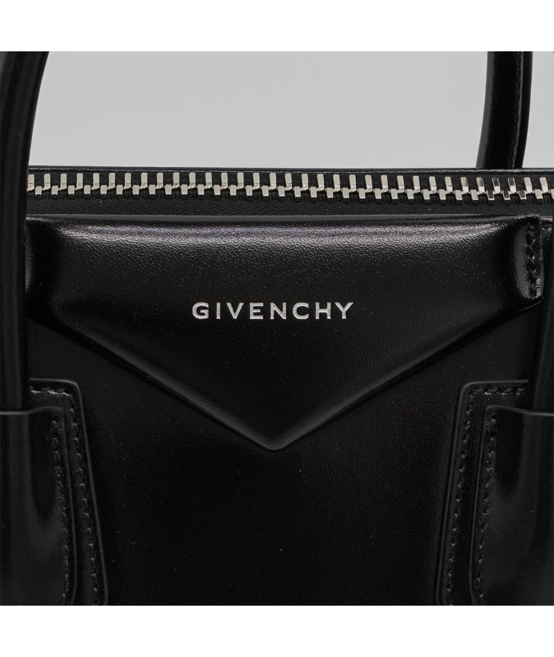 GIVENCHY Черная кожаная сумка тоут, фото 4