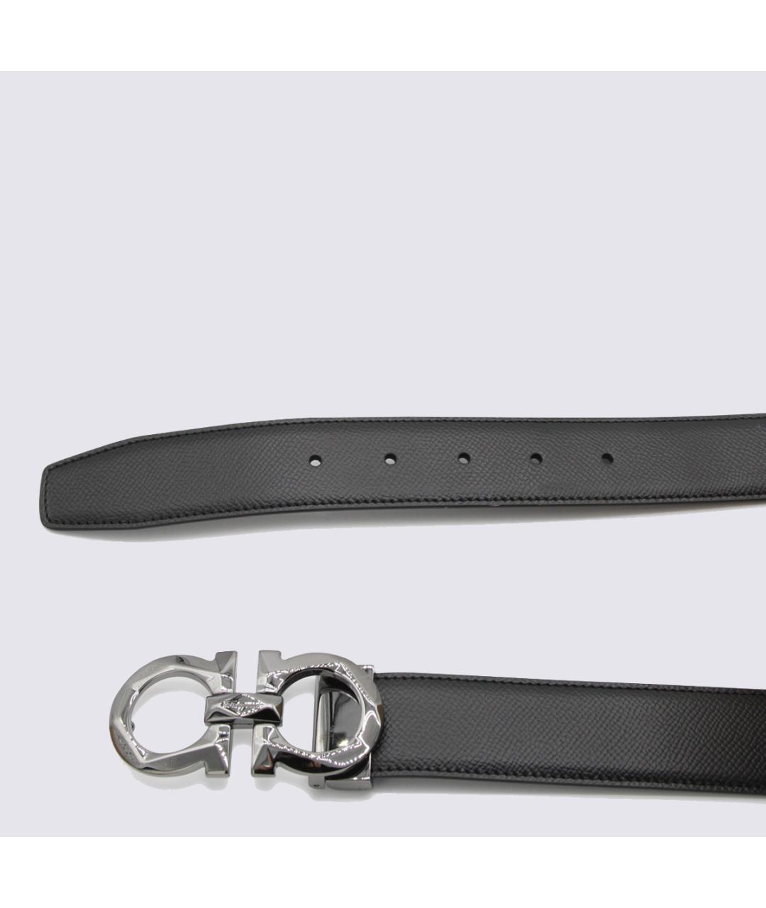 FERRAGAMO Черный кожаный ремень, фото 2