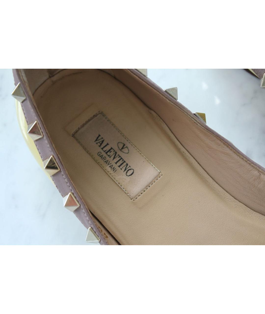 VALENTINO Желтые балетки из лакированной кожи, фото 6