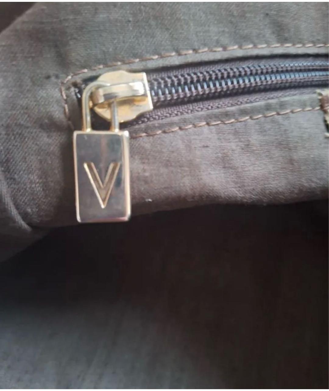 VALENTINO Коричневая замшевая сумка через плечо, фото 5