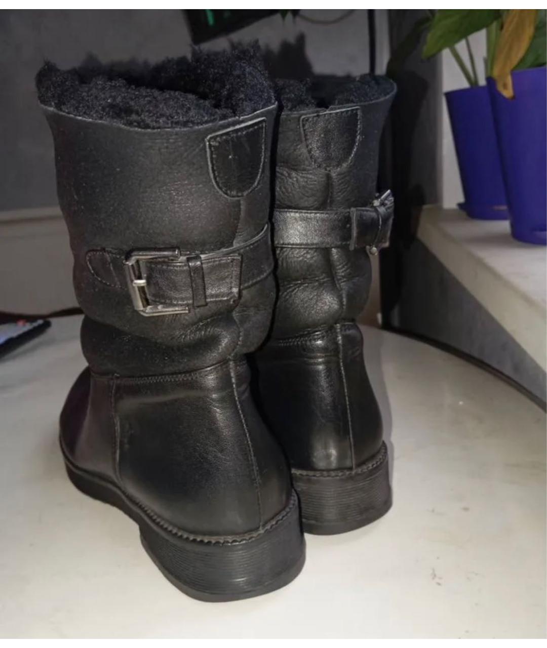 VALENTINO Черные кожаные ботинки, фото 4