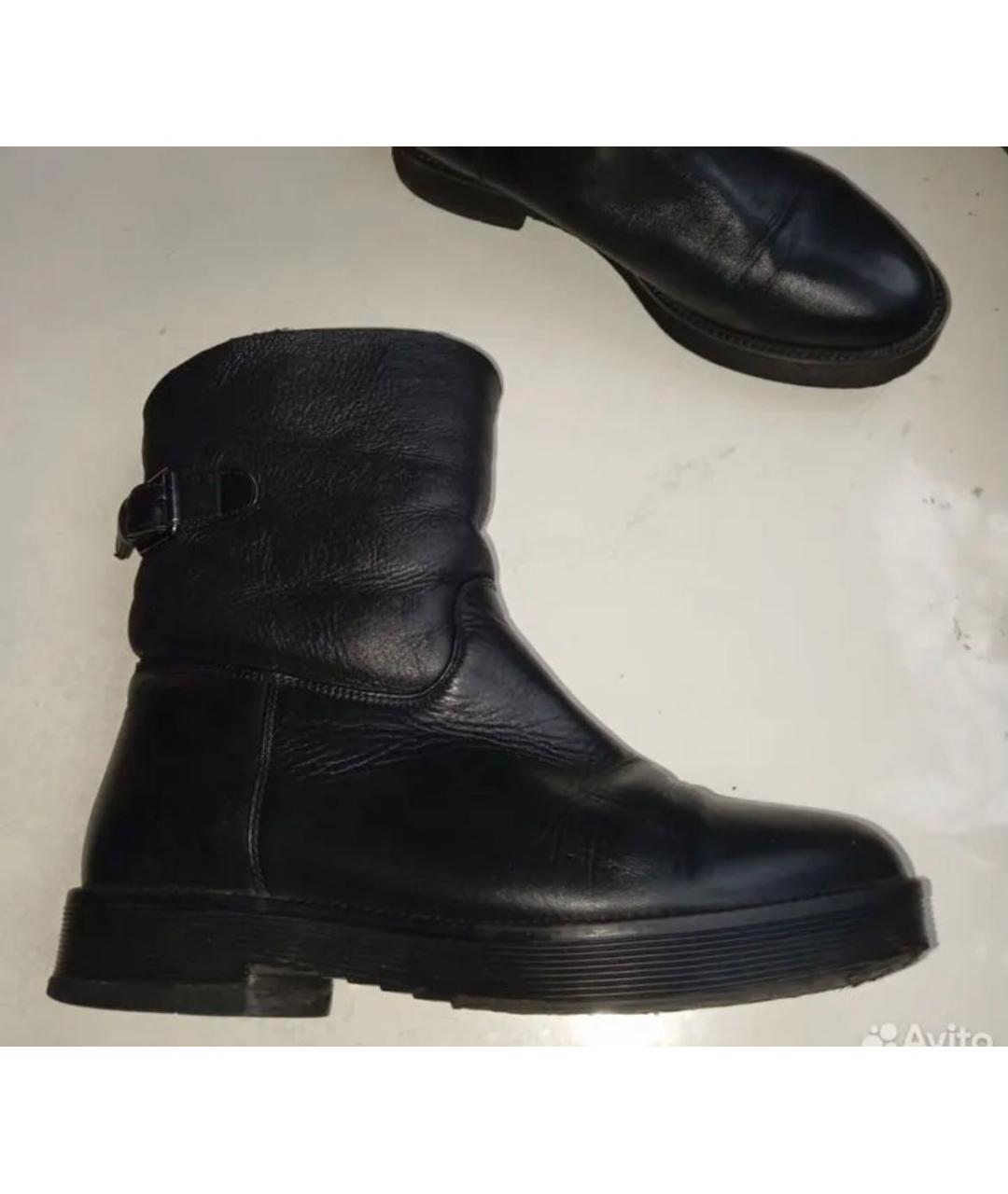 VALENTINO Черные кожаные ботинки, фото 6