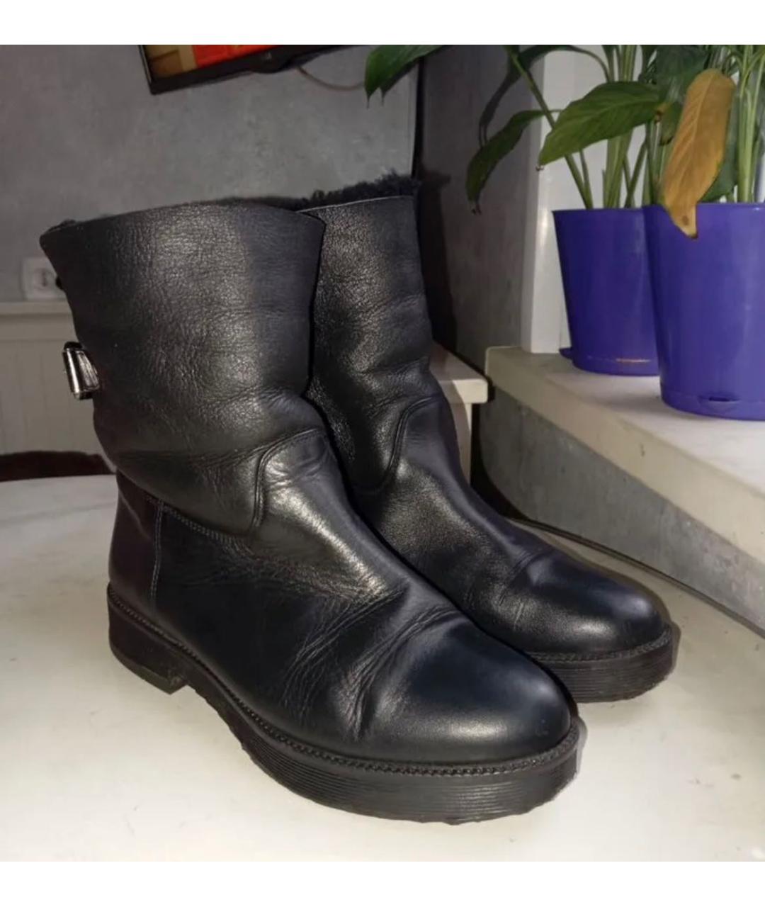 VALENTINO Черные кожаные ботинки, фото 2