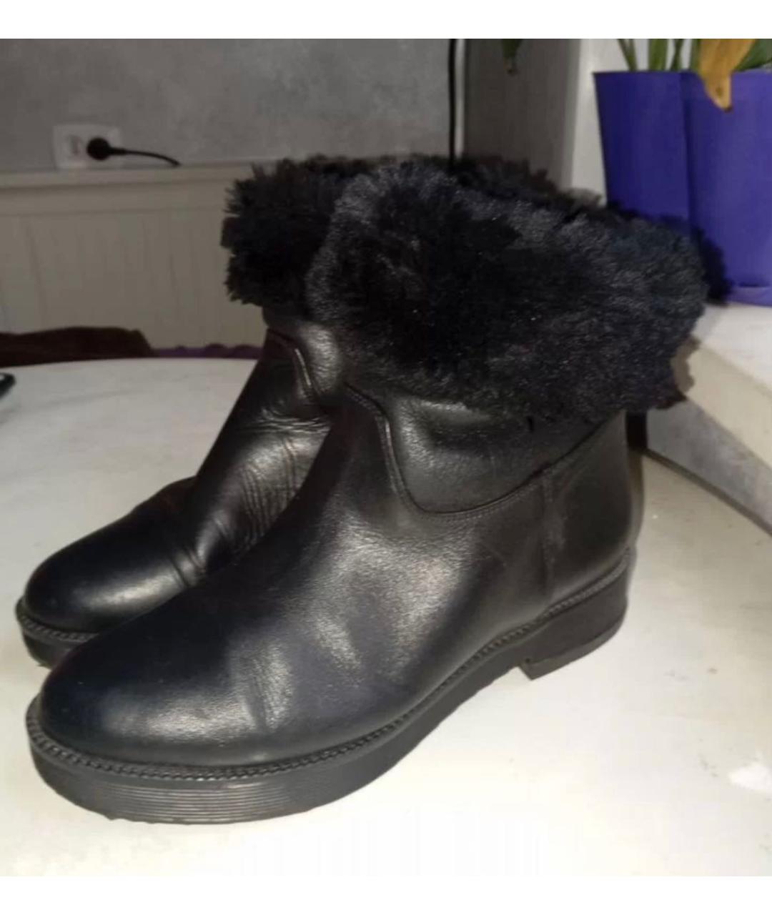 VALENTINO Черные кожаные ботинки, фото 5