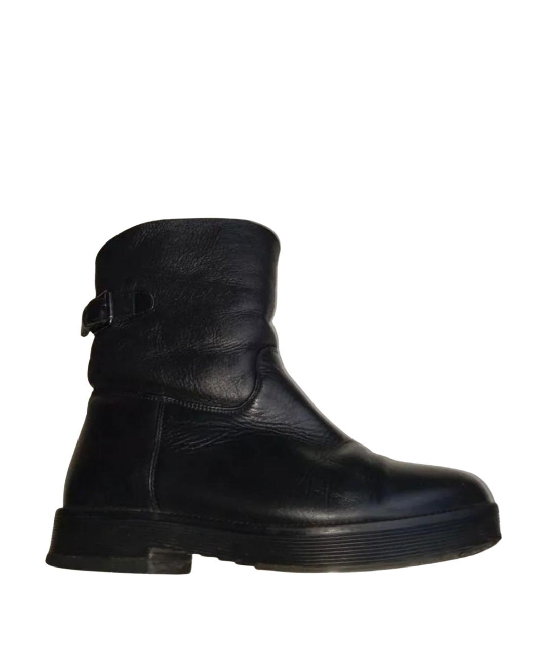 VALENTINO Черные кожаные ботинки, фото 1
