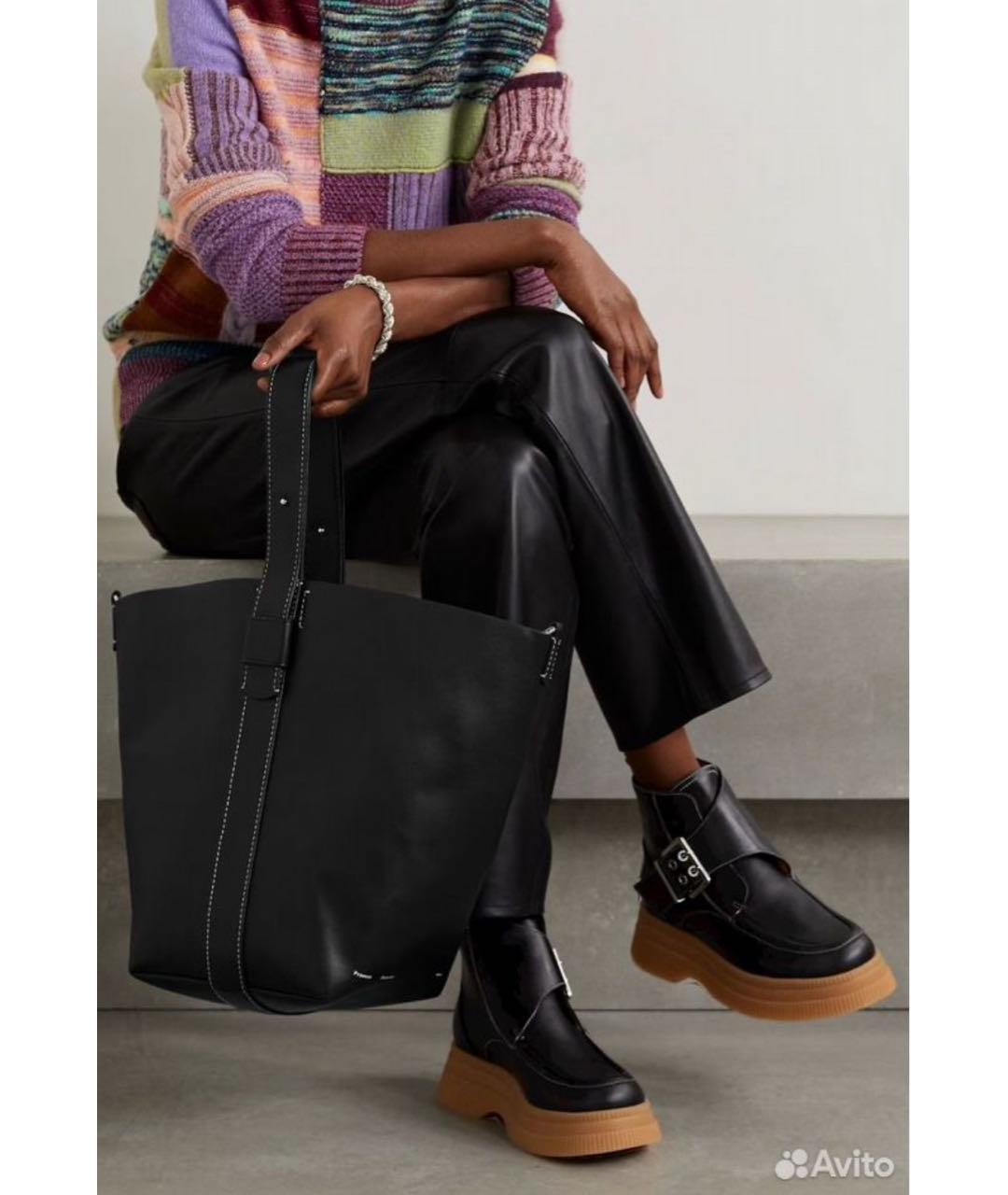 PROENZA SCHOULER Черная кожаная сумка через плечо, фото 6