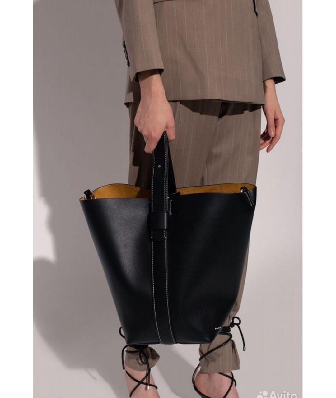 PROENZA SCHOULER Черная кожаная сумка через плечо, фото 7