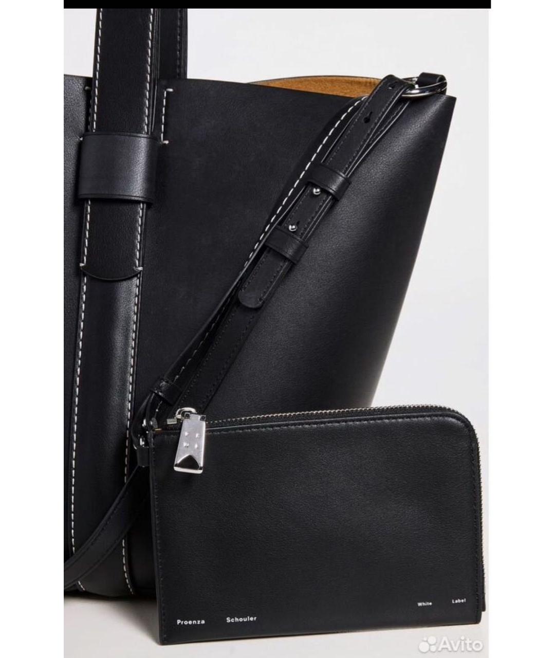 PROENZA SCHOULER Черная кожаная сумка через плечо, фото 3