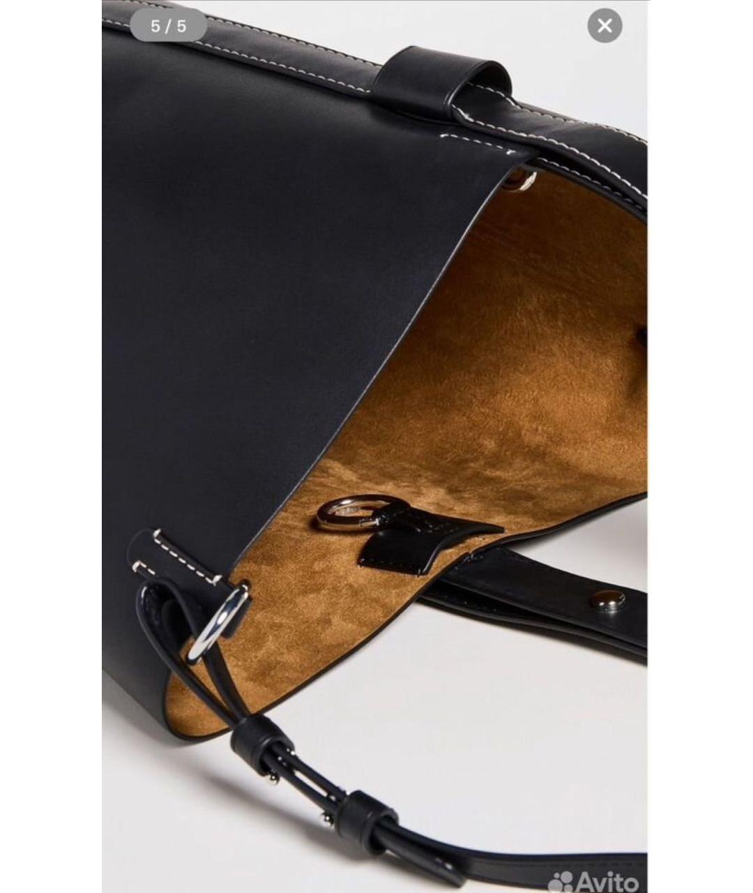 PROENZA SCHOULER Черная кожаная сумка через плечо, фото 5