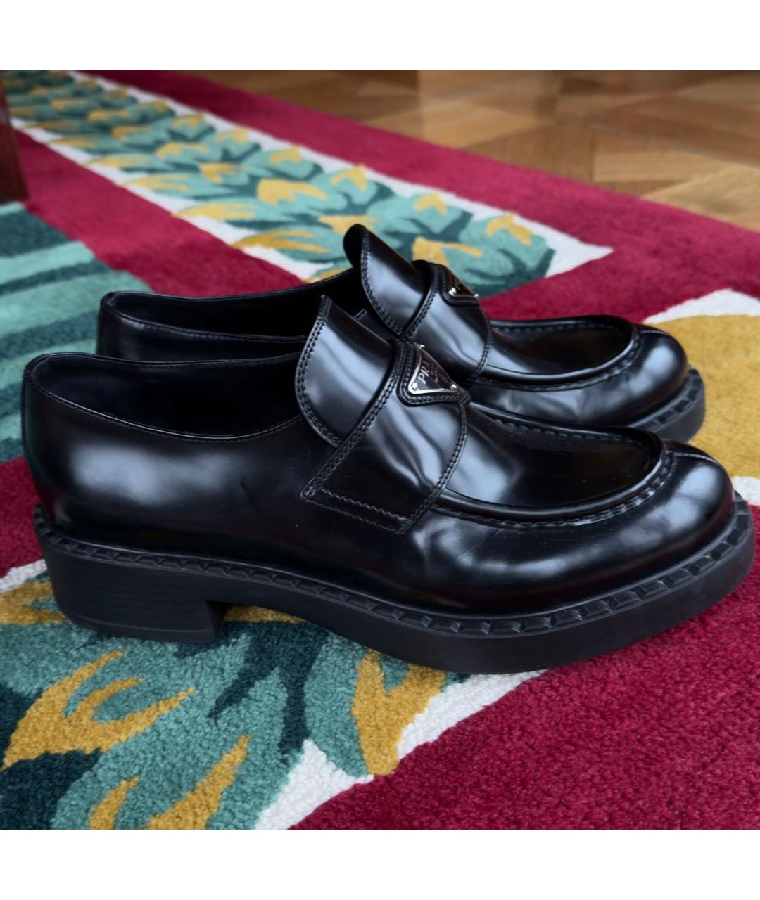 PRADA Черные кожаные лоферы, фото 8