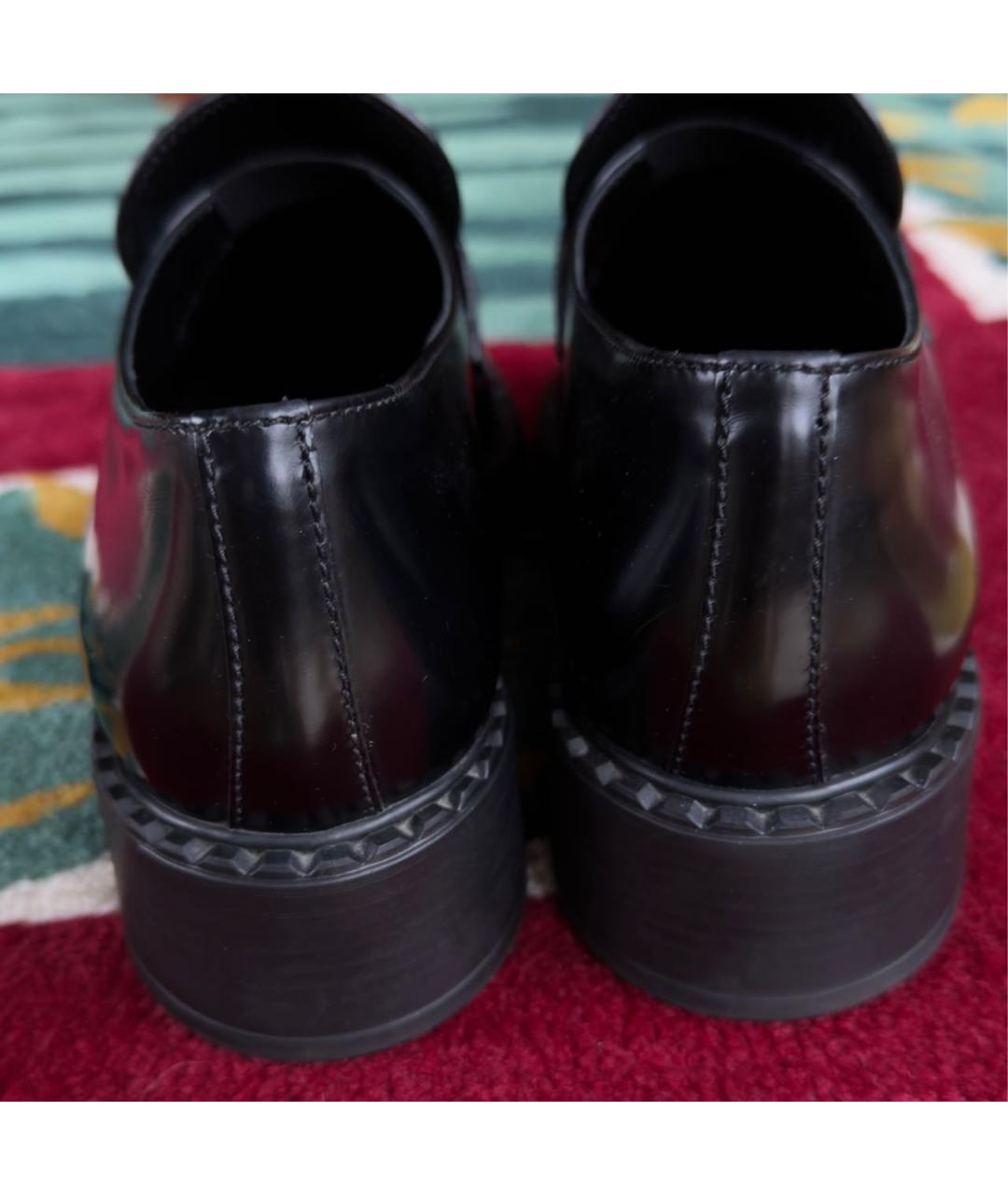 PRADA Черные кожаные лоферы, фото 4