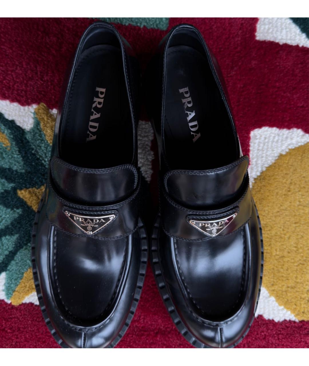 PRADA Черные кожаные лоферы, фото 3