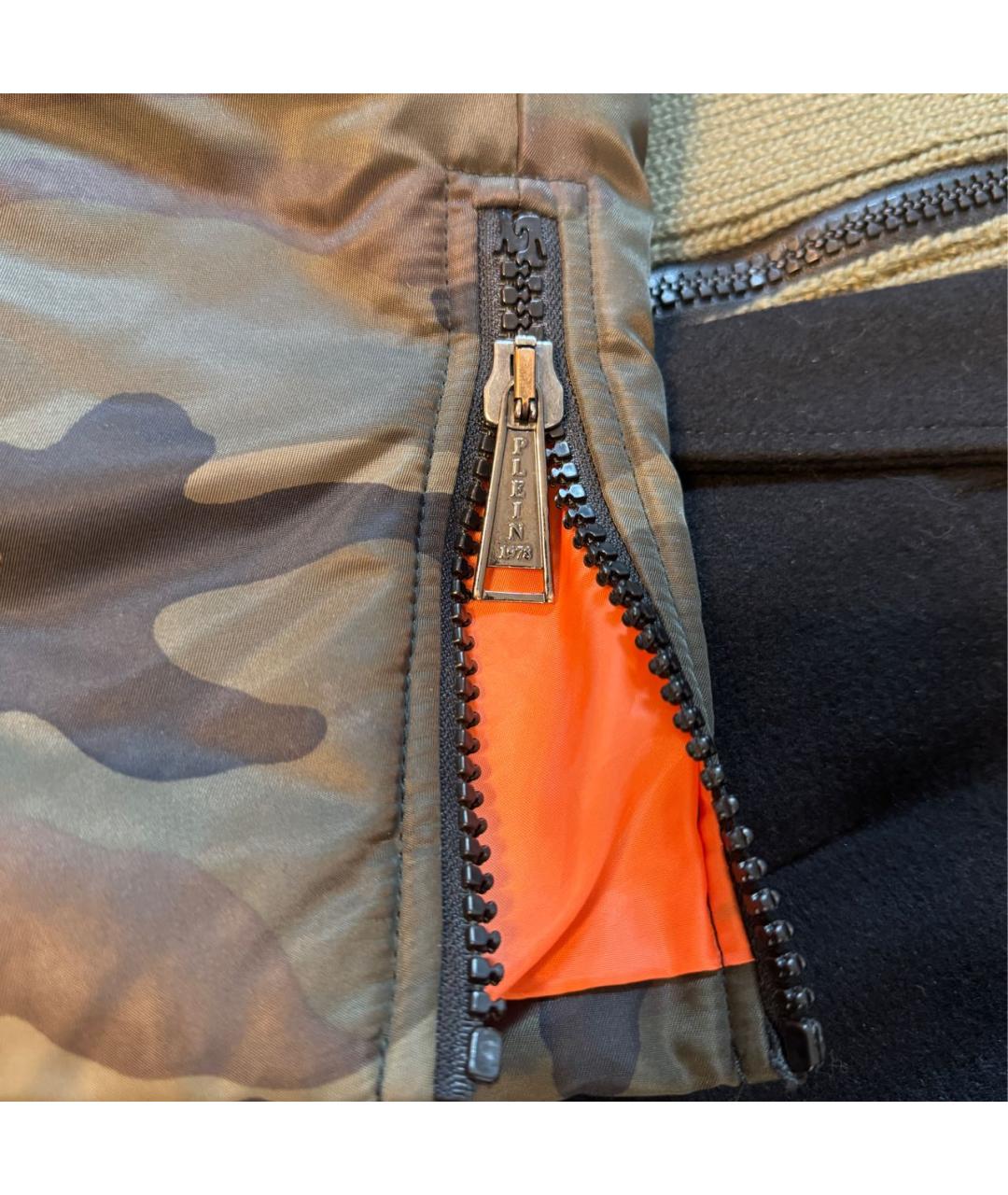 PHILIPP PLEIN Хаки шерстяная куртка, фото 8