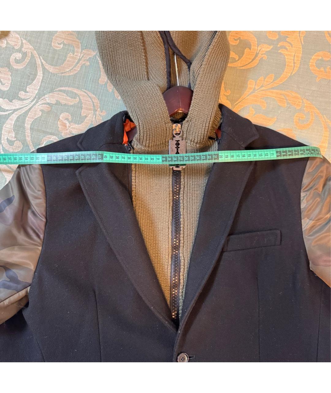 PHILIPP PLEIN Хаки шерстяная куртка, фото 6