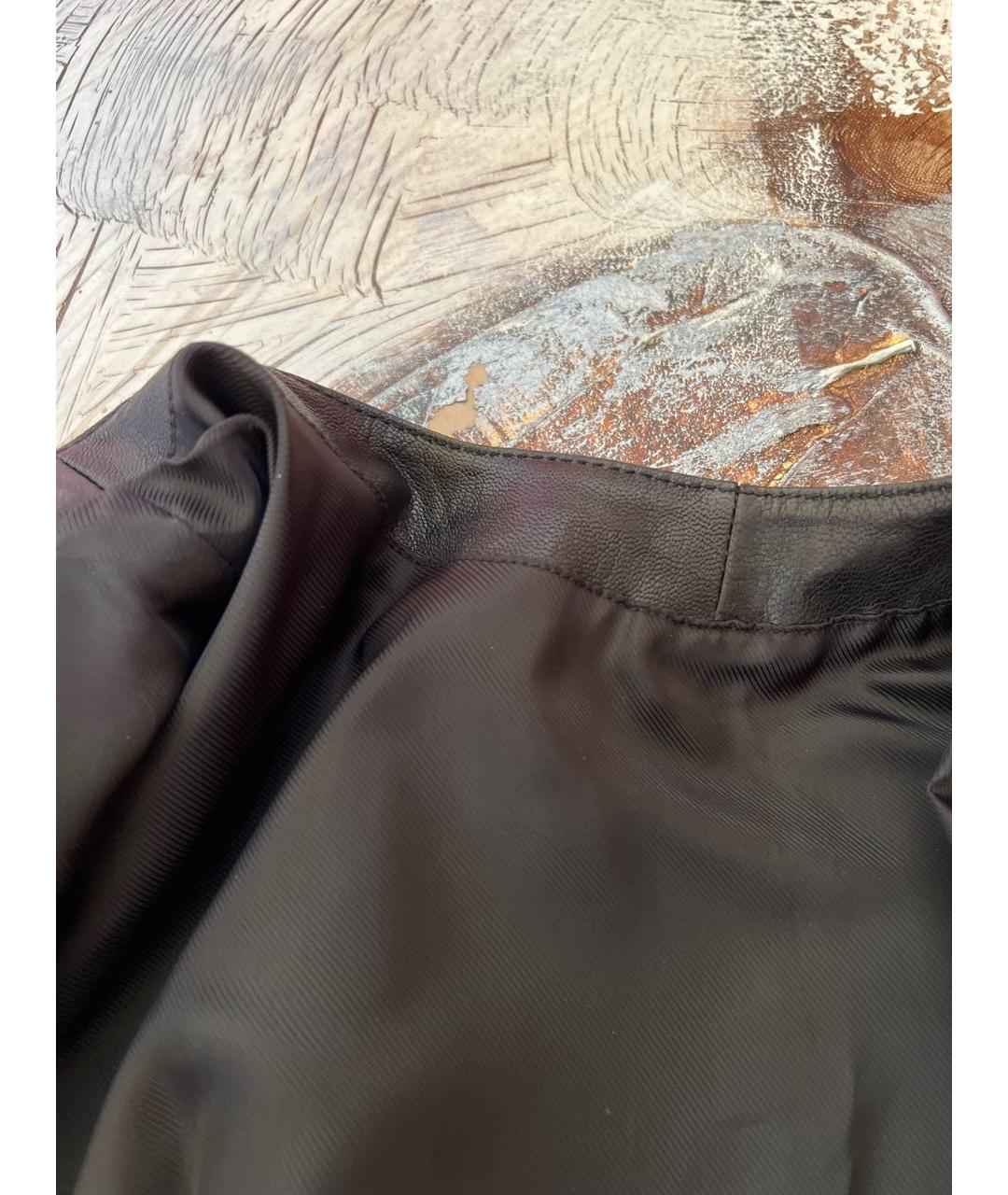 MCQ ALEXANDER MCQUEEN Черное кожаное повседневное платье, фото 4