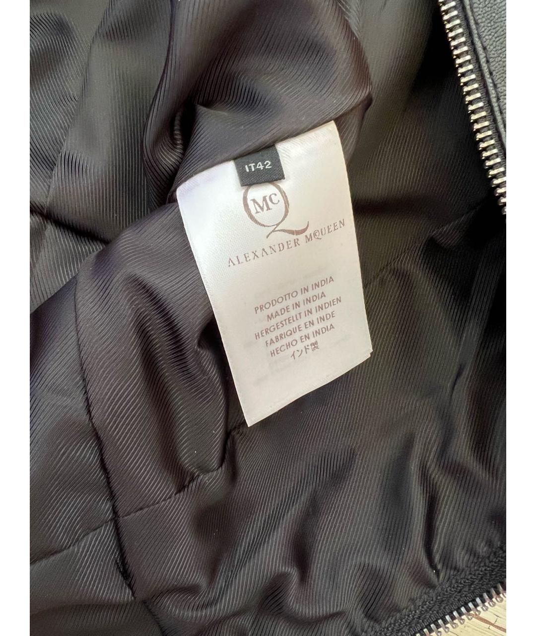 MCQ ALEXANDER MCQUEEN Черное кожаное повседневное платье, фото 3