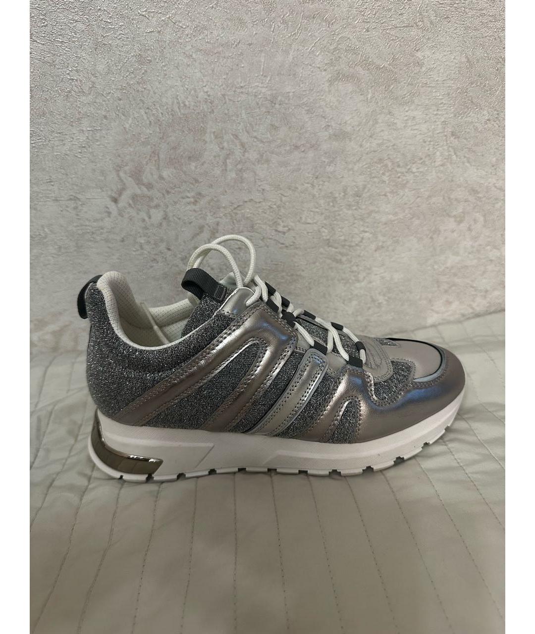 DKNY Серебряные текстильные кроссовки, фото 5