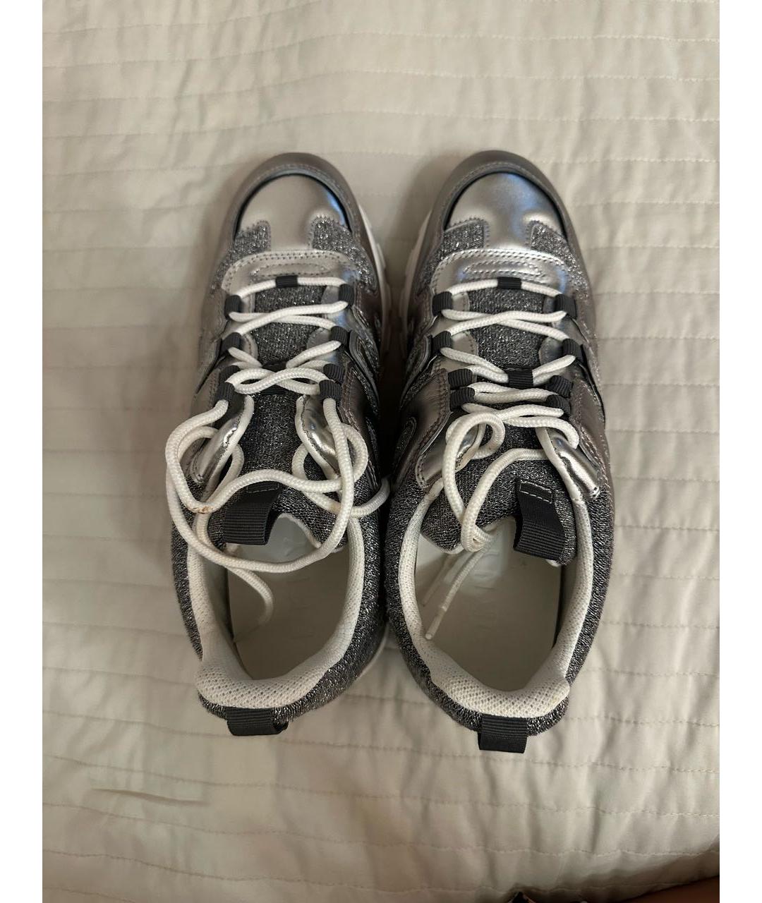 DKNY Серебряные текстильные кроссовки, фото 2