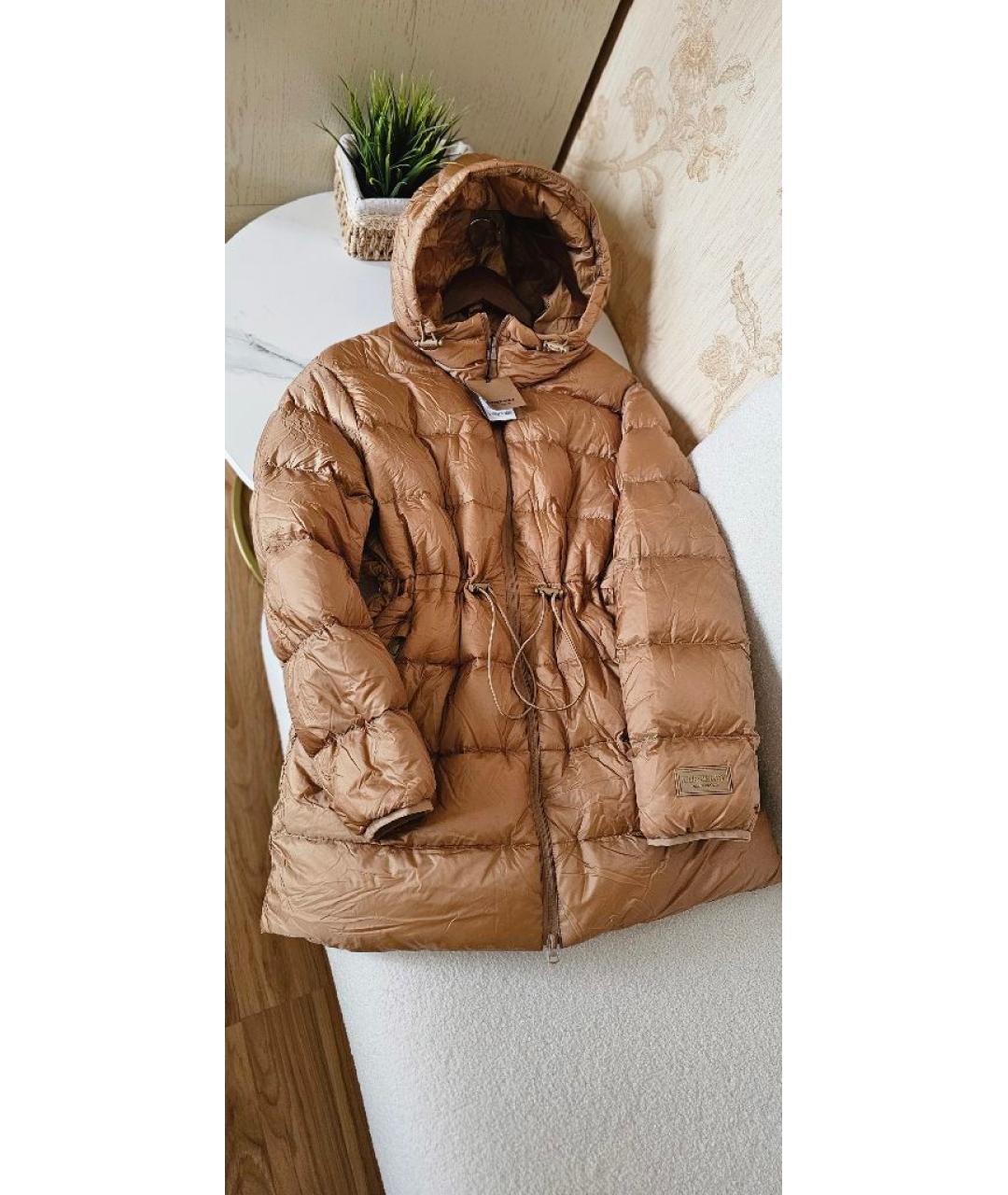 BURBERRY Коричневый полиэстеровый пуховик, фото 5