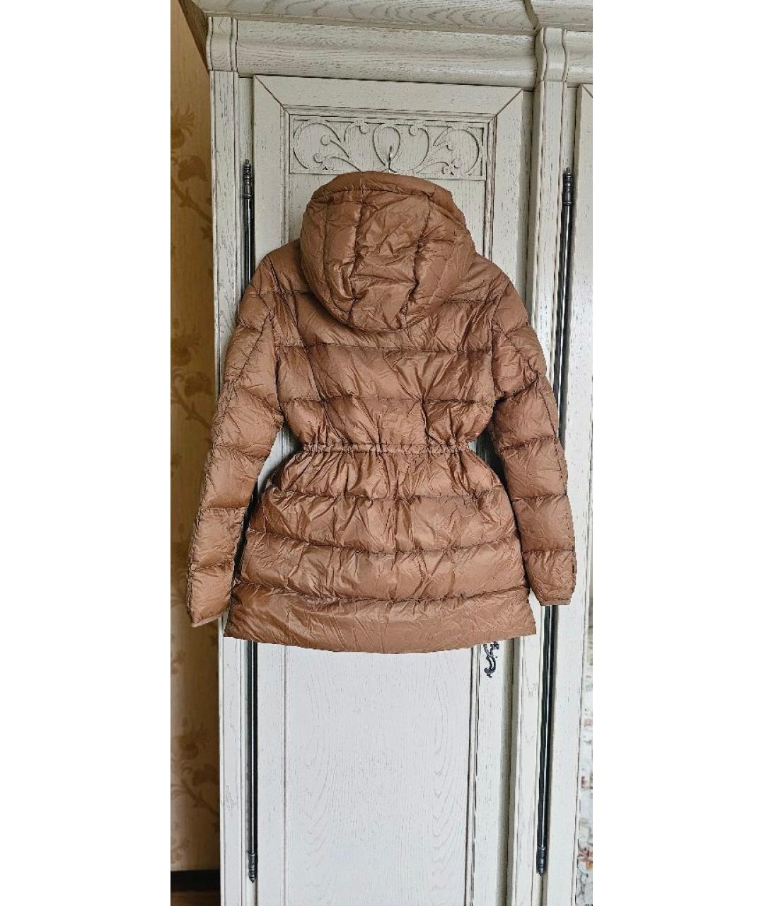 BURBERRY Коричневый полиэстеровый пуховик, фото 2