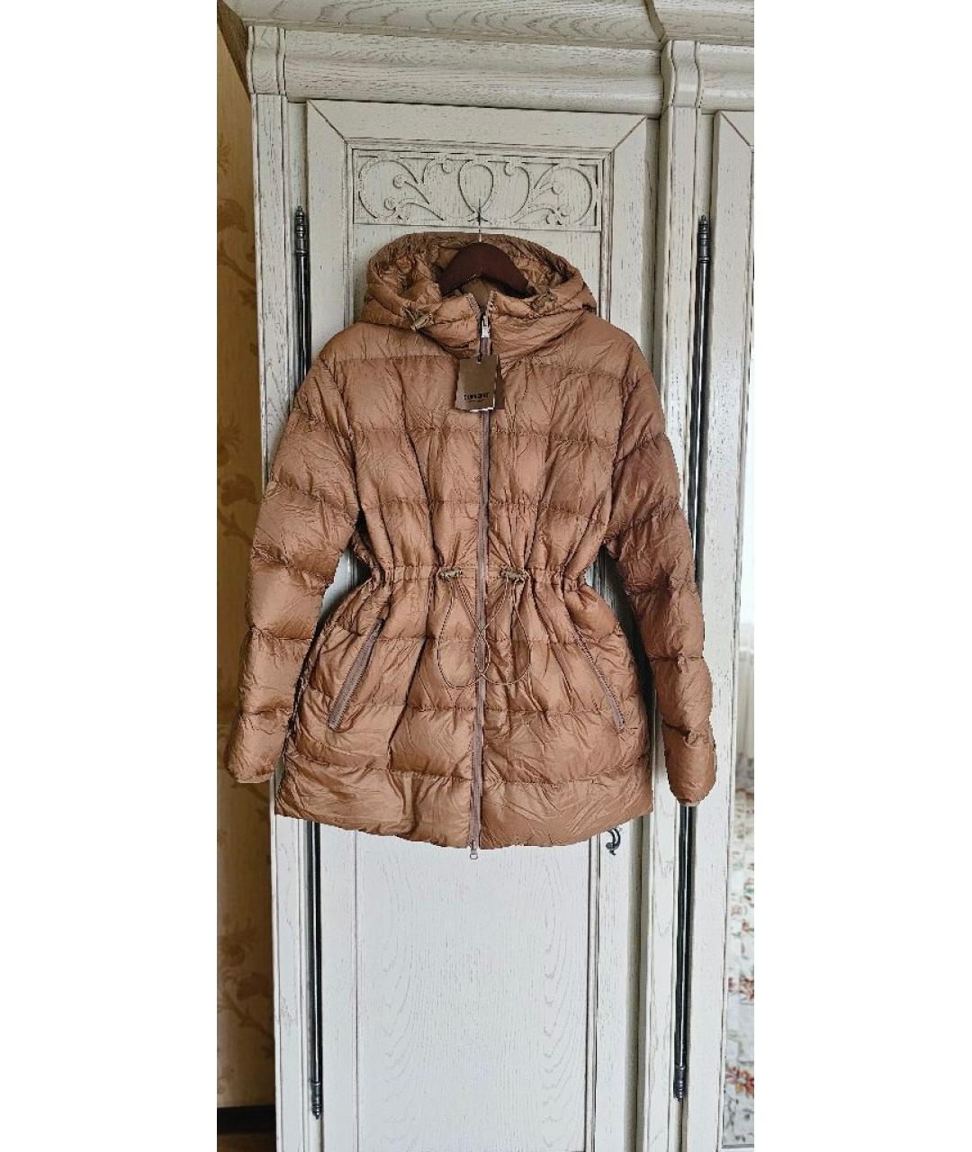 BURBERRY Коричневый полиэстеровый пуховик, фото 10