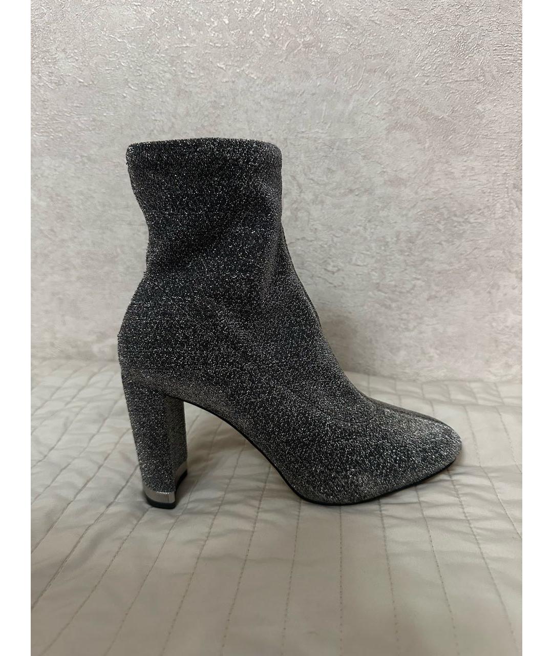 MICHAEL KORS Серебряные синтетические ботильоны, фото 5