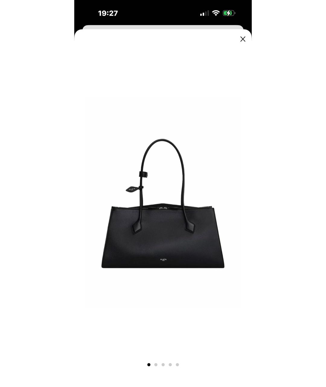 ALAIA Черная кожаная сумка тоут, фото 6