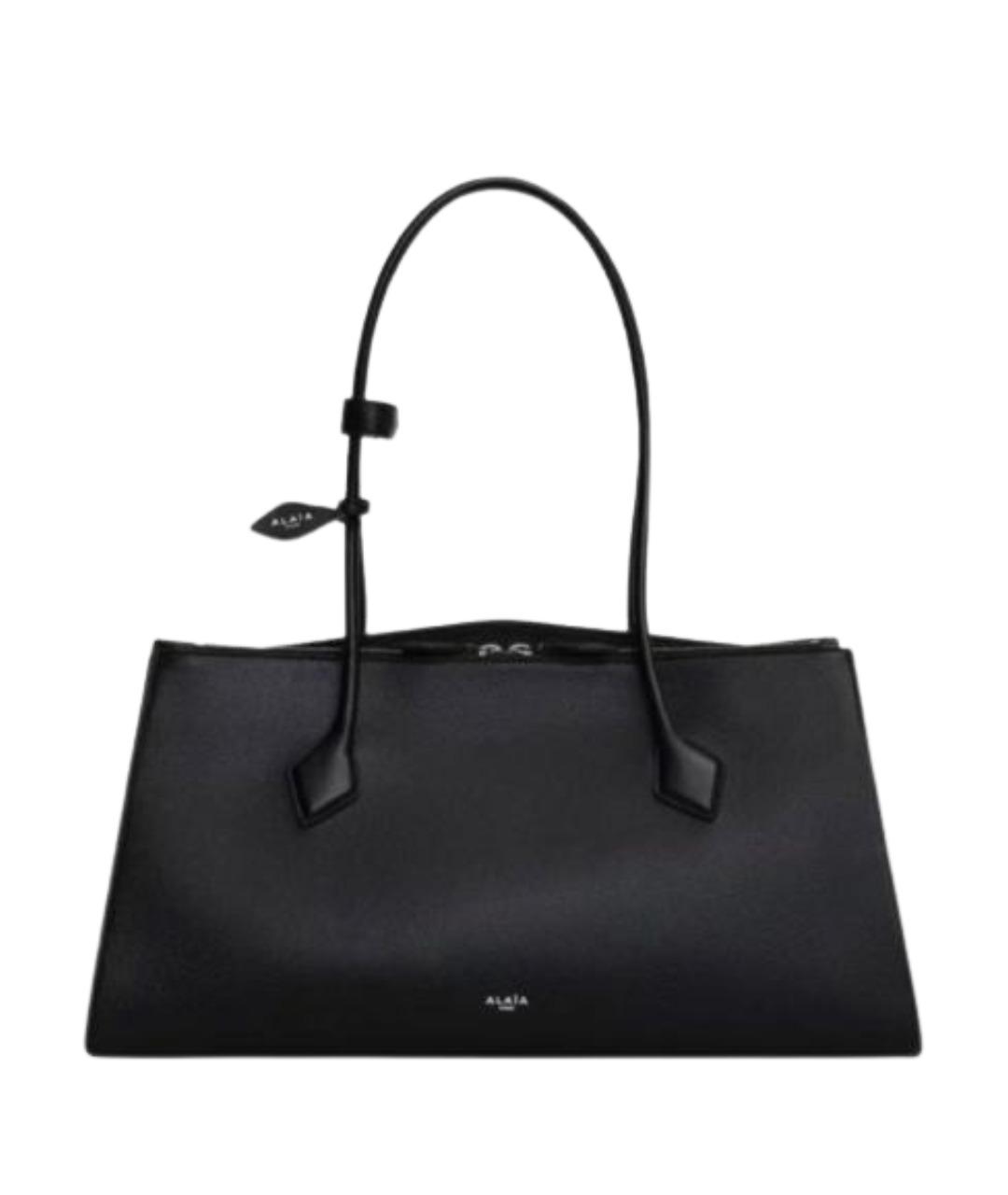 ALAIA Черная кожаная сумка тоут, фото 1