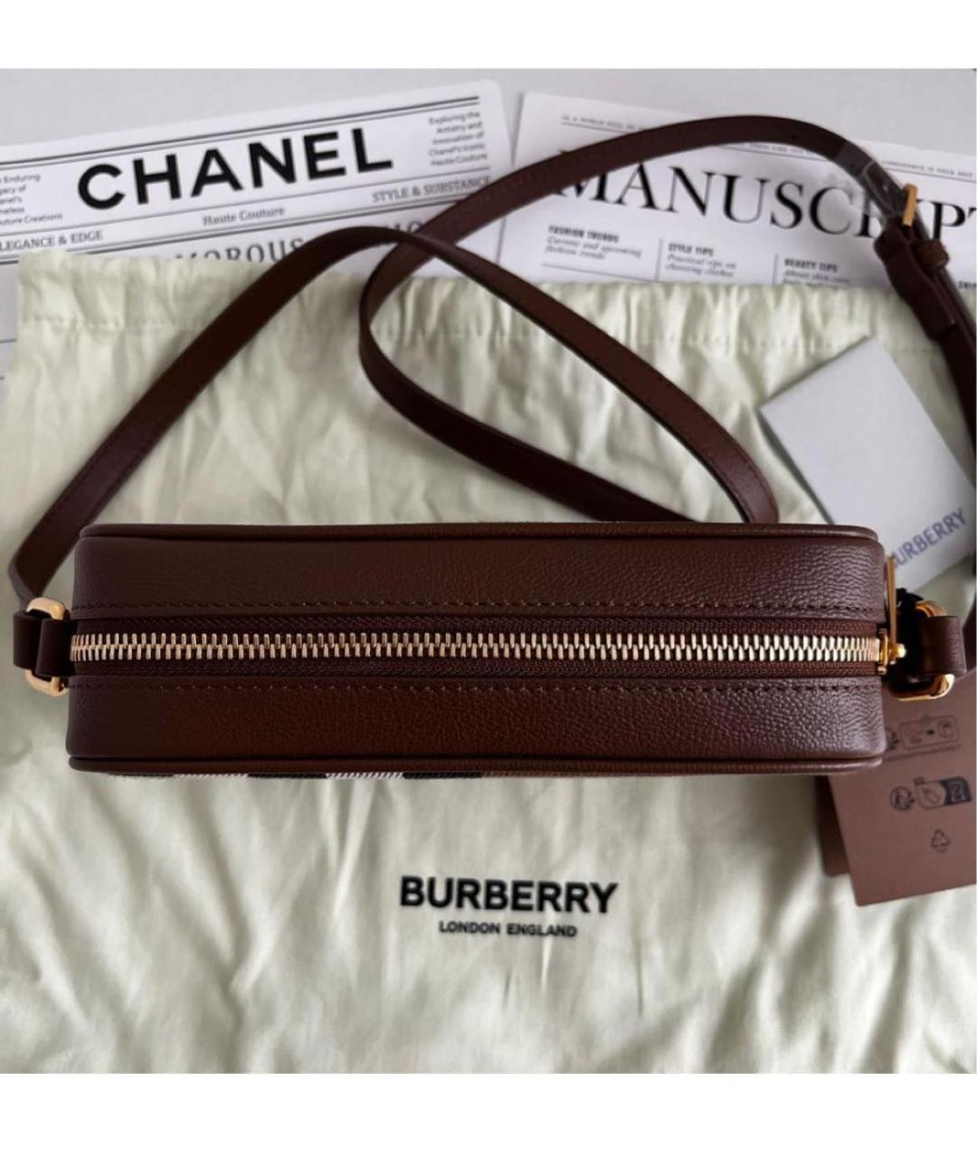 BURBERRY Коричневая сумка через плечо, фото 8