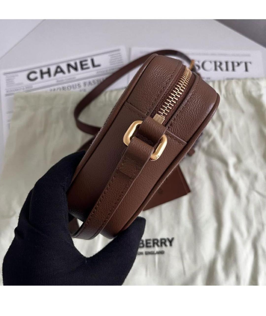 BURBERRY Коричневая сумка через плечо, фото 7