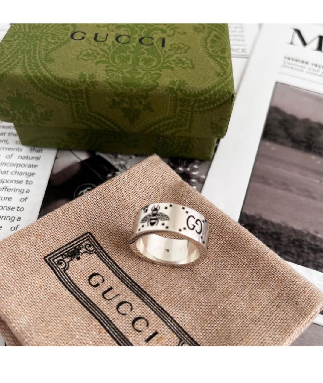 GUCCI Серебряное серебряное кольцо, фото 4