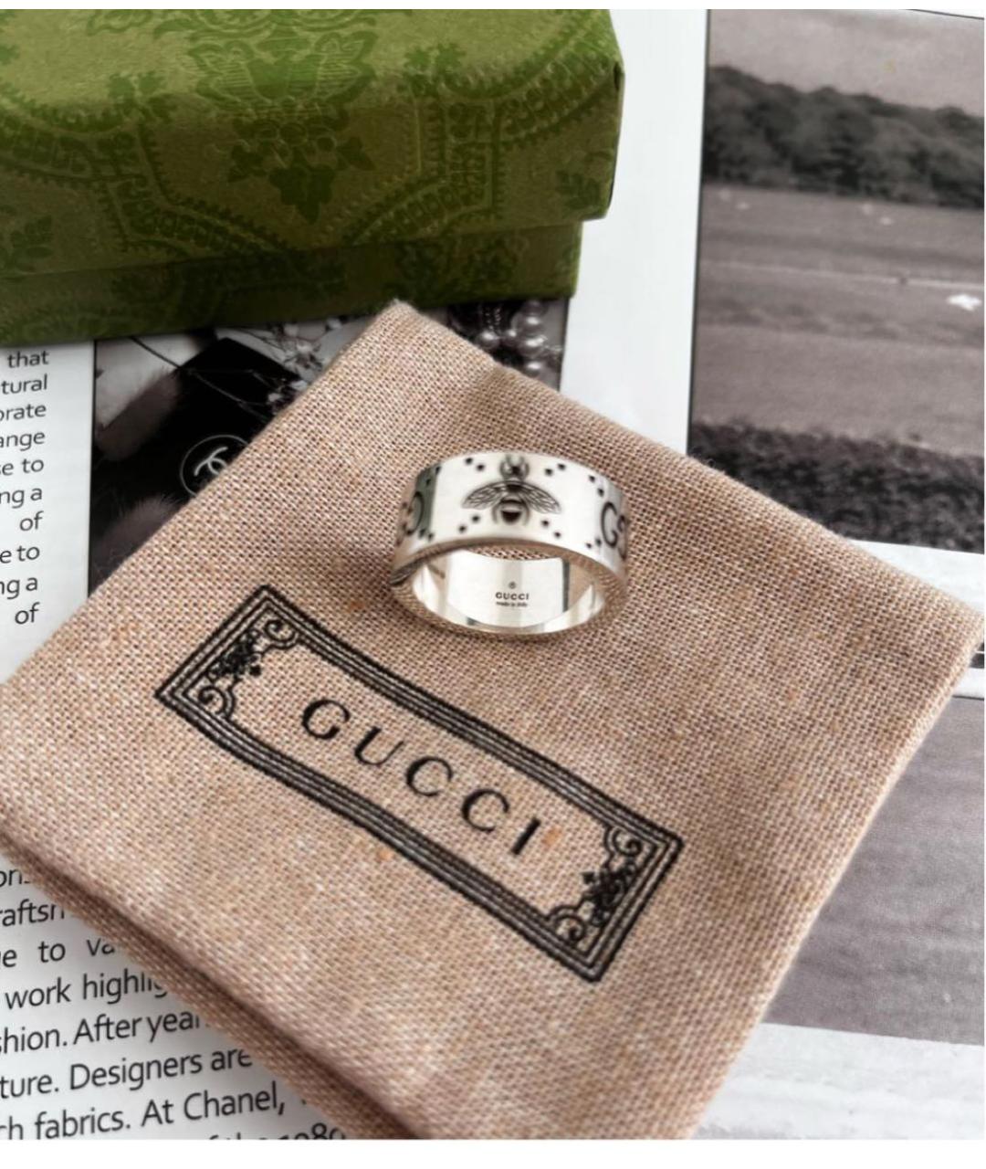 GUCCI Серебряное серебряное кольцо, фото 3