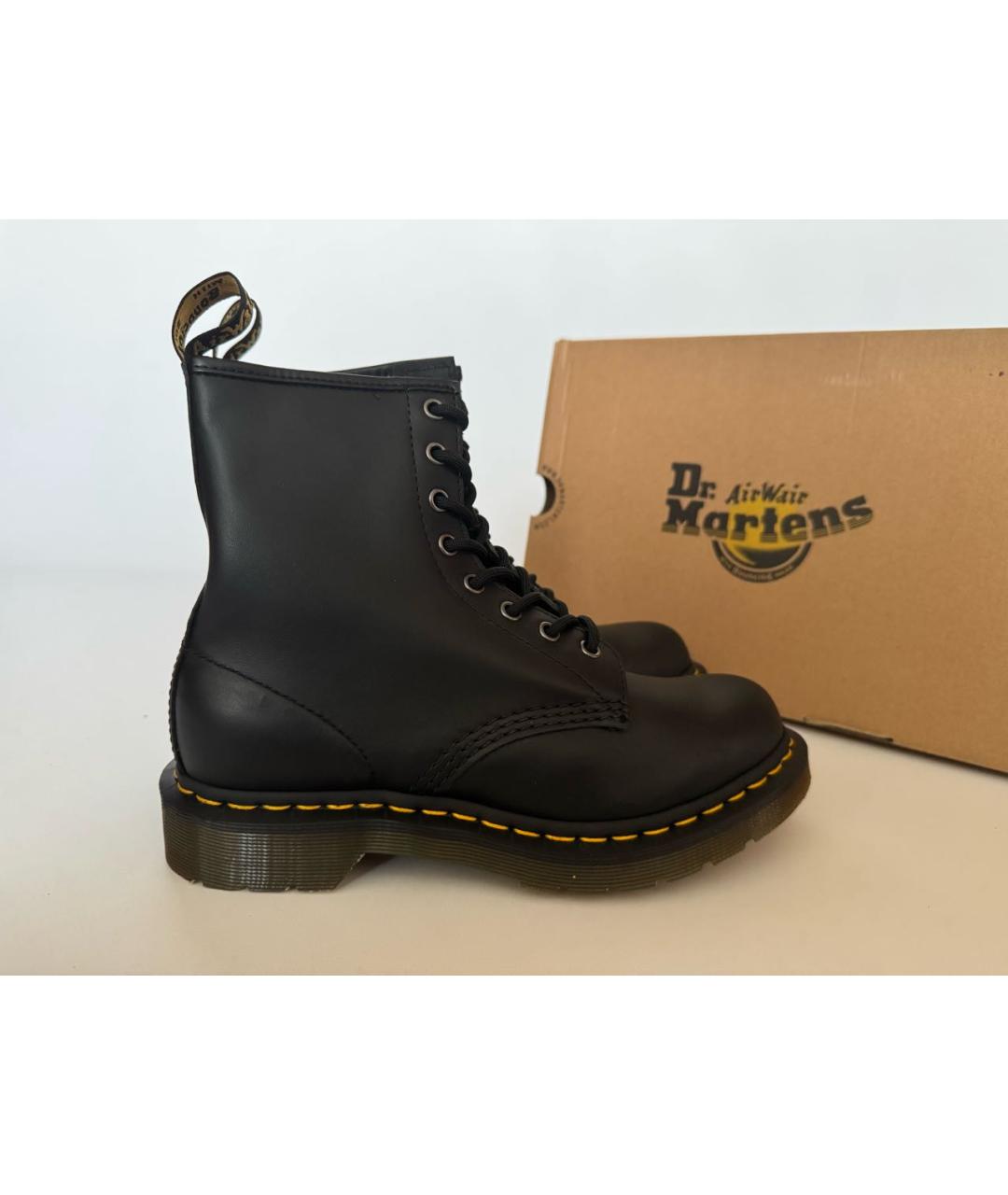 DR. MARTENS Черные кожаные ботинки, фото 7