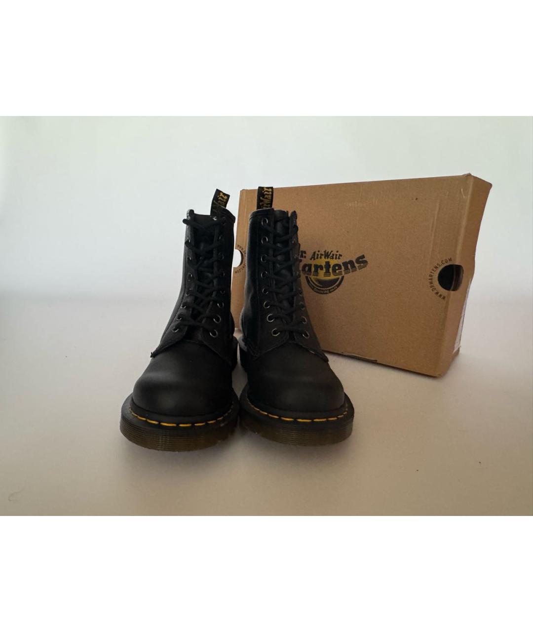 DR. MARTENS Черные кожаные ботинки, фото 2
