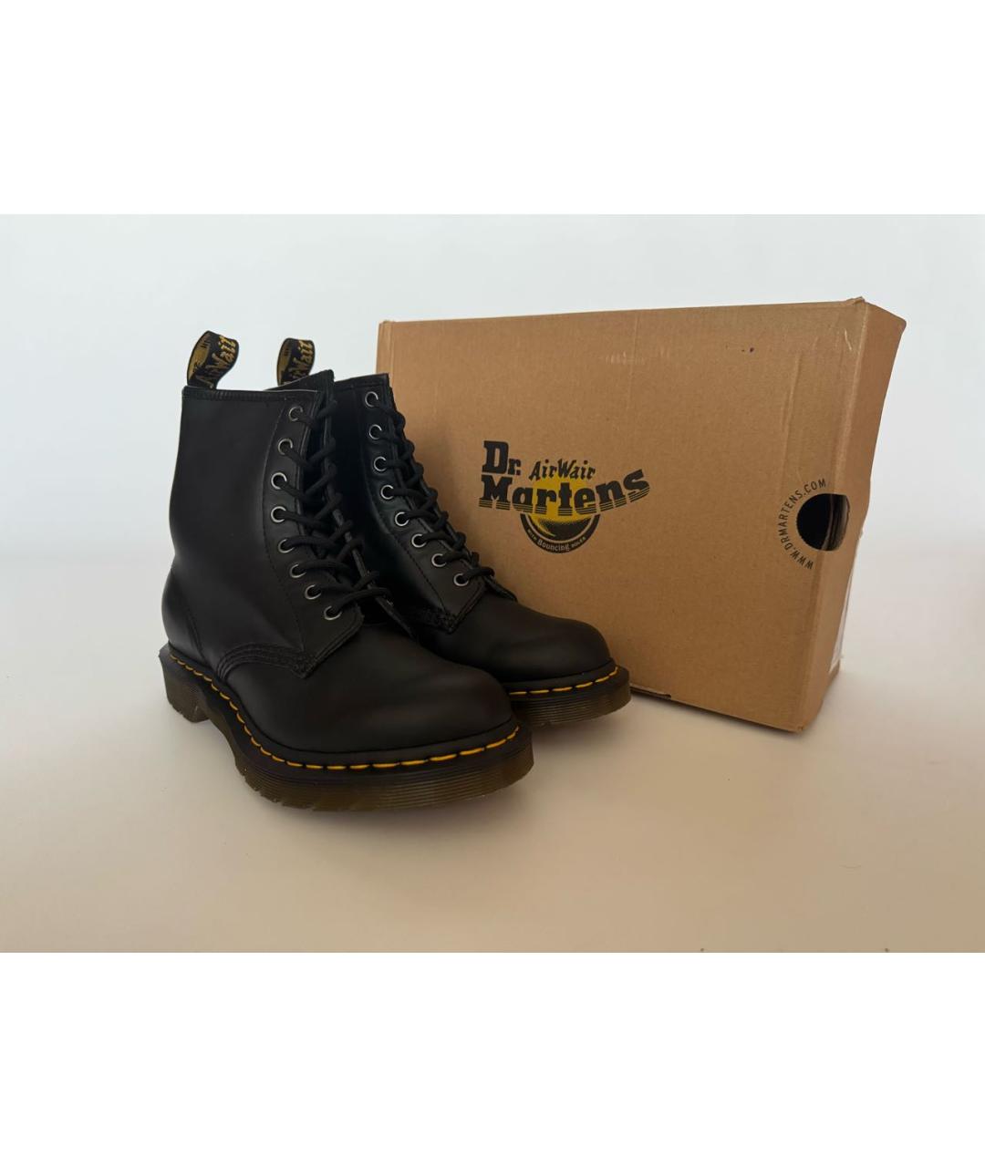 DR. MARTENS Черные кожаные ботинки, фото 4