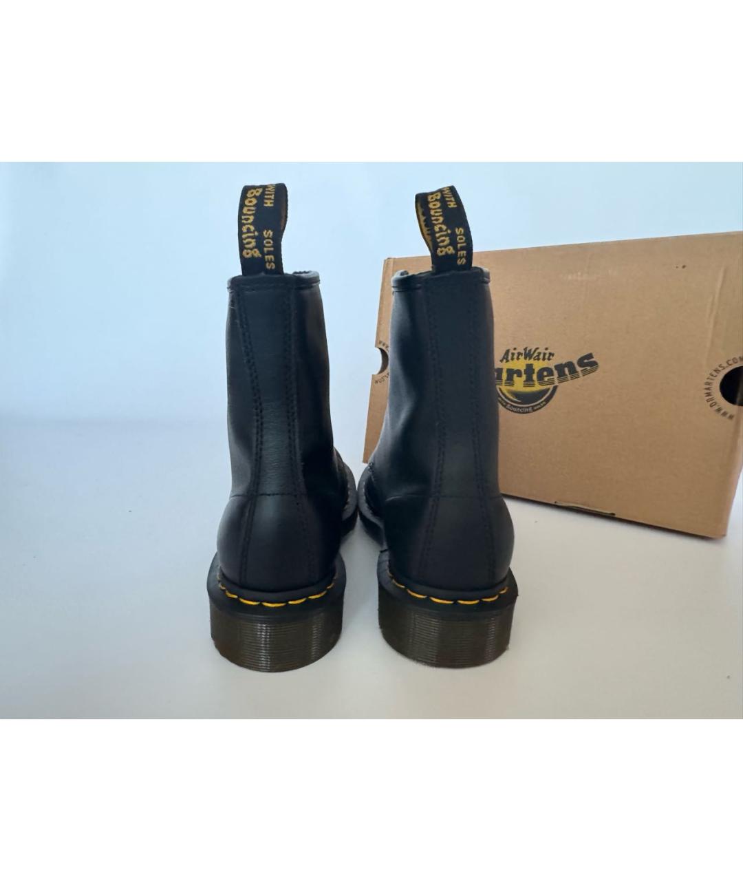 DR. MARTENS Черные кожаные ботинки, фото 3